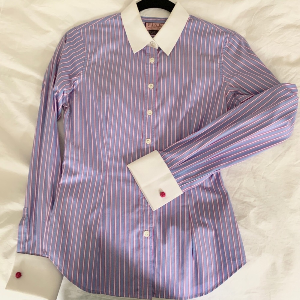 Pink French Cuff Tailored Shirt